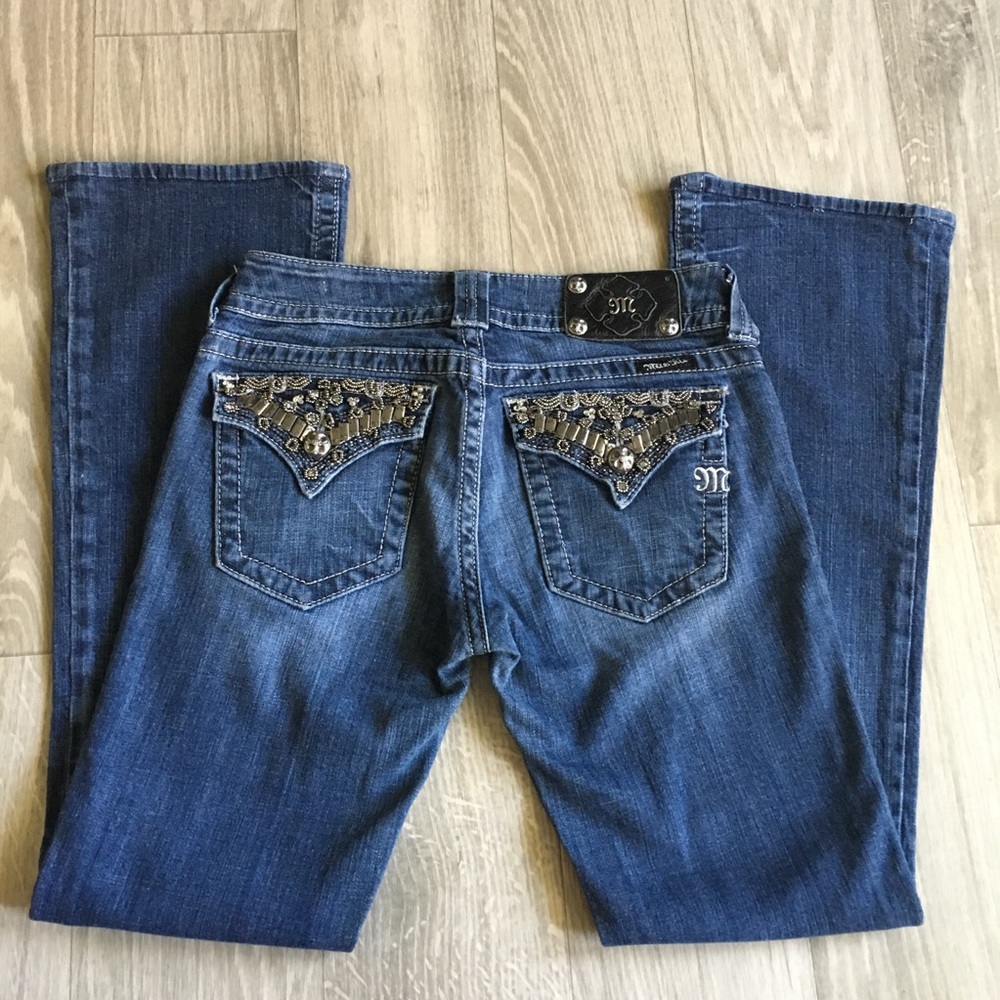 MissMe JP4656-2 Boot Jeans-Embellished pockets